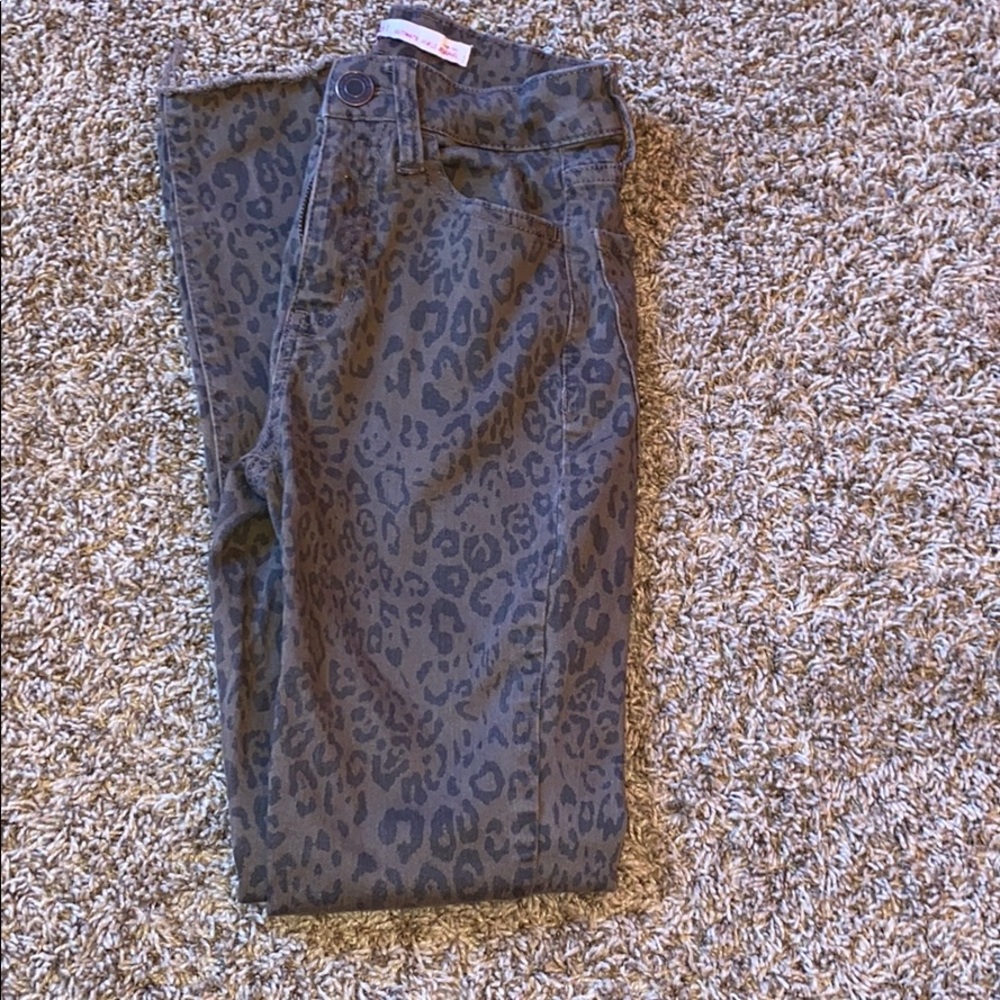 Cheetah printed jeans